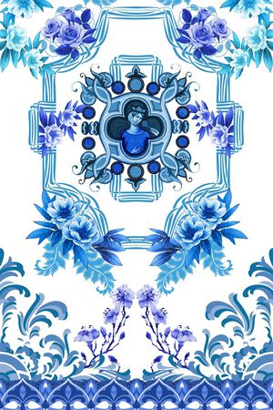 欧式宫廷风印花华亿平台图片