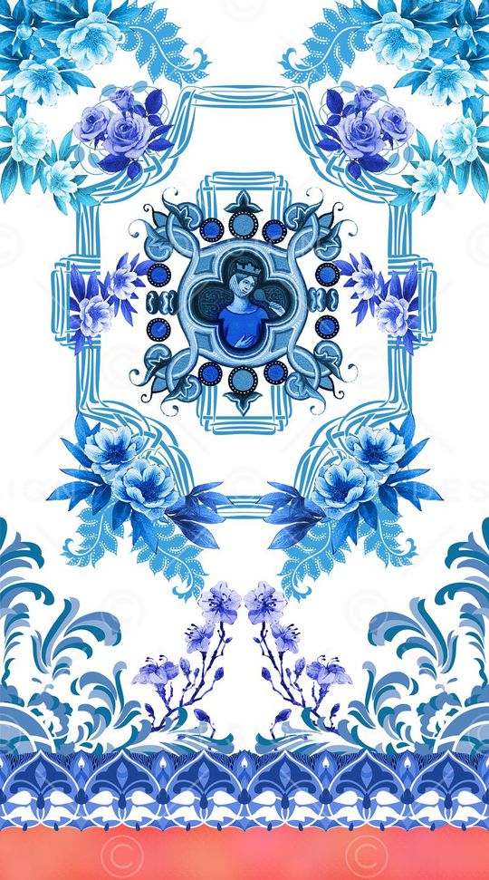 欧式宫廷风印花华亿平台图片