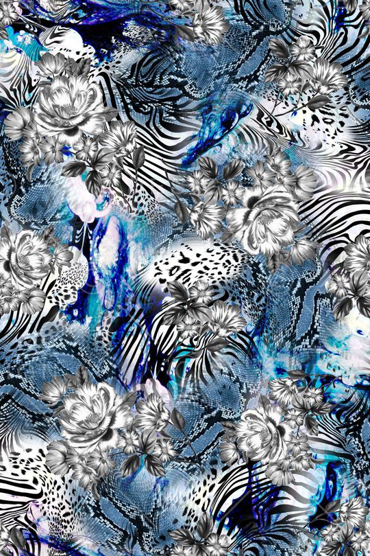 黑白印花华亿平台图片