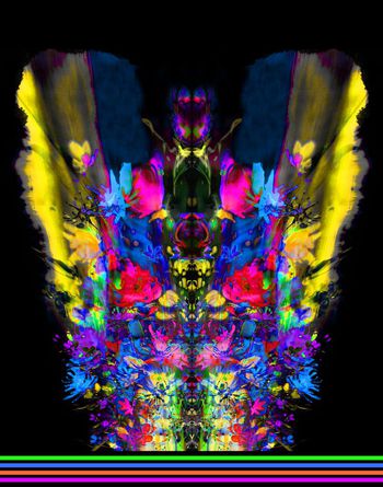 369296-水彩花卉手绘蝴蝶造型