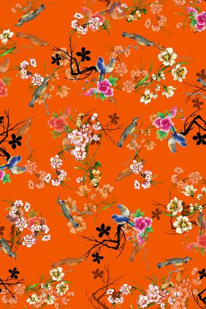 鸟印花华亿平台图片