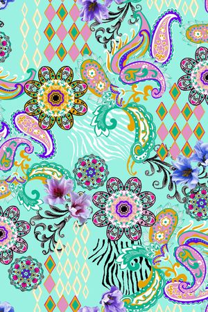 抽象印花华亿平台图片