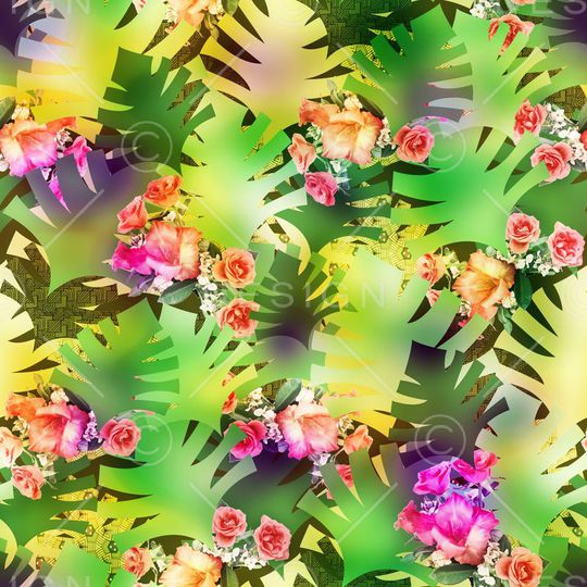 花卉印花华亿平台图片