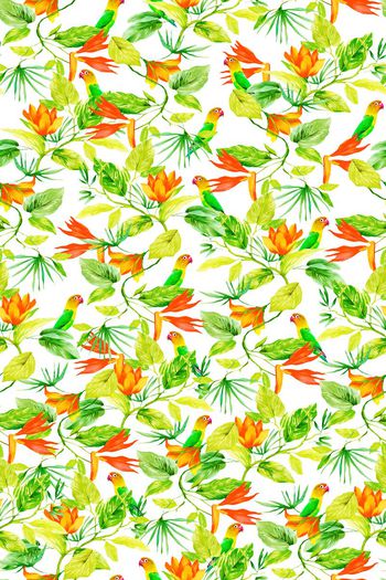 369757-热带雨林花鸟纹01