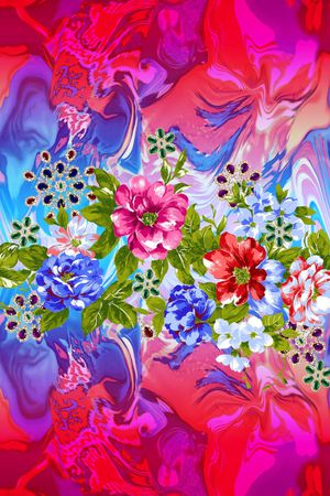 梦幻大花印花华亿平台图片