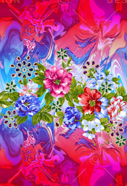 梦幻大花印花华亿平台图片