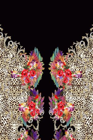 豹纹印花华亿平台图片