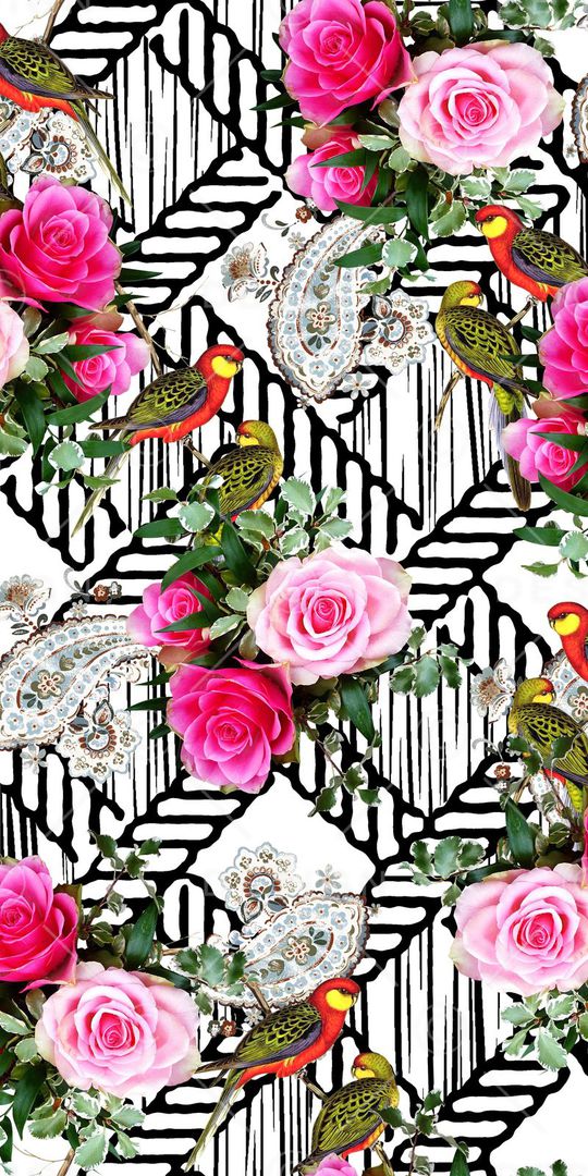 几何大气印花华亿平台图片