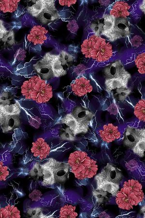 花卉印花华亿平台图片