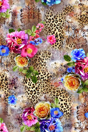 豹纹印花华亿平台图片