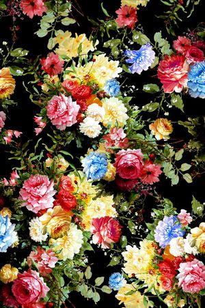 手绘花卉印花华亿平台图片