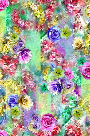 花卉印花华亿平台图片