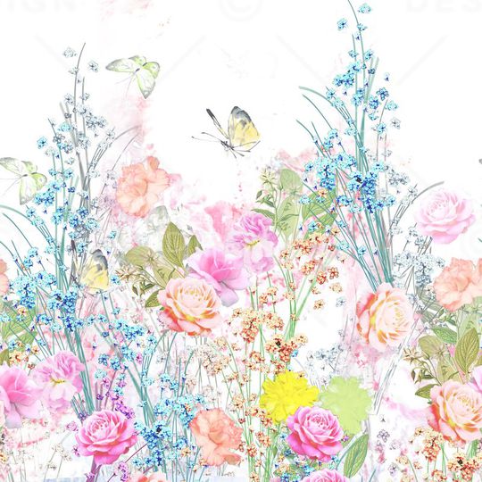 花卉印花华亿平台图片