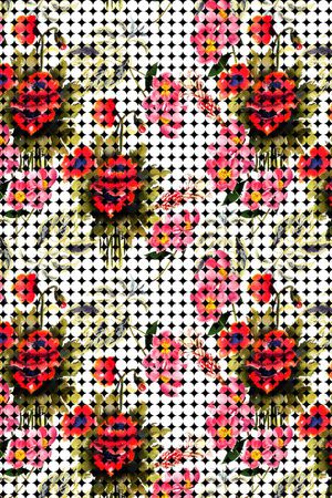 花卉圆点印花华亿平台图片