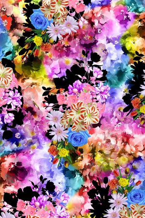 花卉印花华亿平台图片