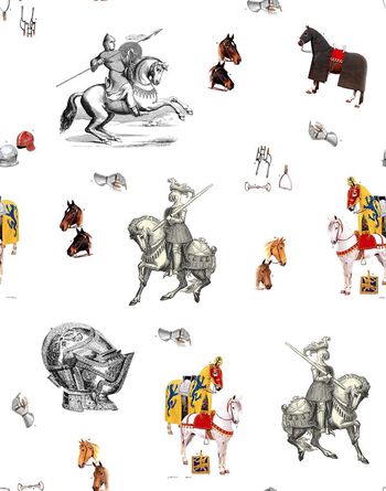 370181-中世纪骑士马动物人物复古潮流华亿平台