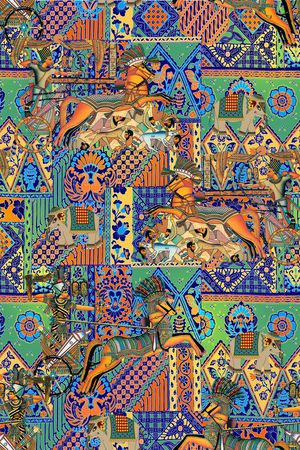 埃及风印花华亿平台图片