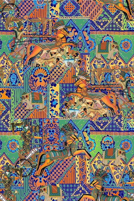 埃及风印花华亿平台图片