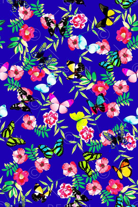 蝴蝶印花华亿平台图片