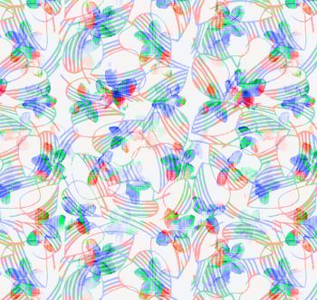 370302-矢量叶＋水墨花