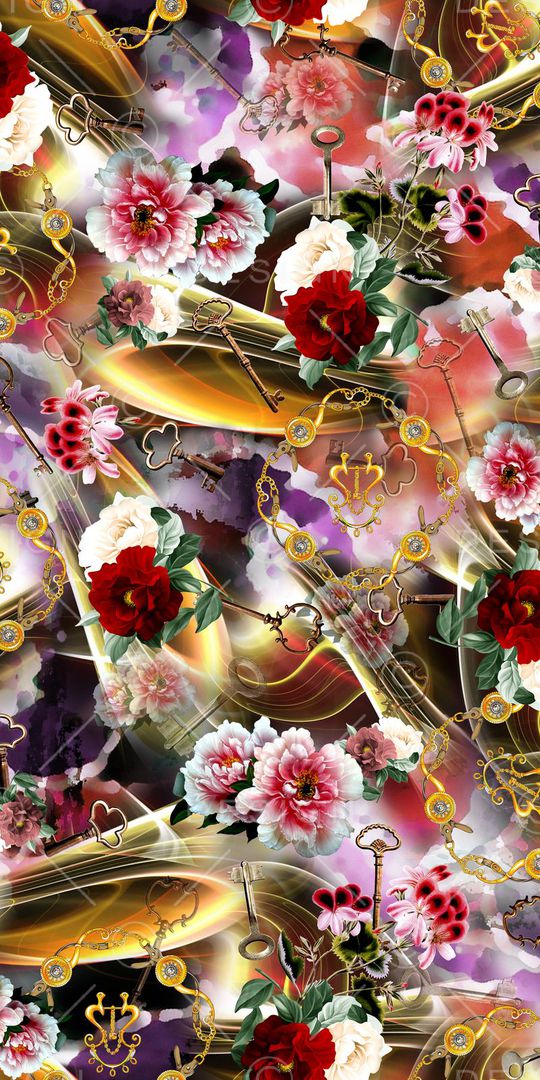 花卉印花华亿平台图片