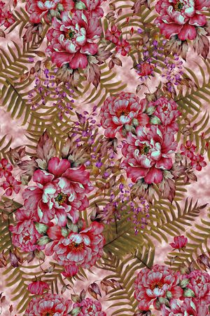 花卉印花华亿平台图片