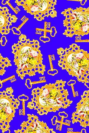 欧式镜框印花华亿平台图片