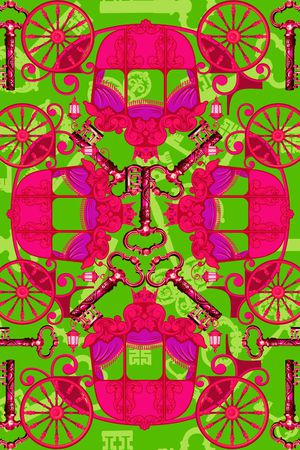 复古印花华亿平台图片