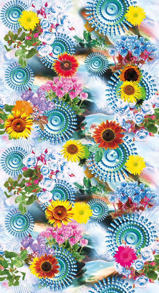 乱纹珠宝菊花印花华亿平台图片