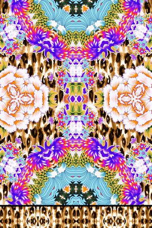 豹纹印花华亿平台图片