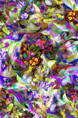 花卉印花华亿平台图片