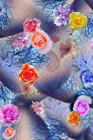 花卉印花华亿平台图片