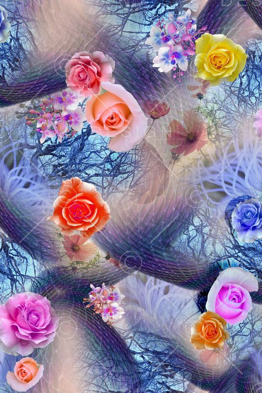 花卉印花华亿平台图片