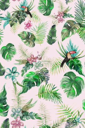 热带风情印花华亿平台图片