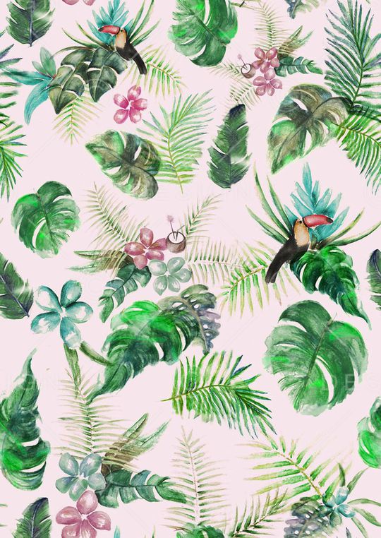 热带风情印花华亿平台图片