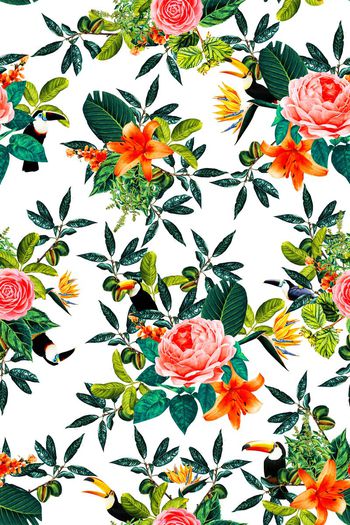 370747-流行热带风情花鸟纹01