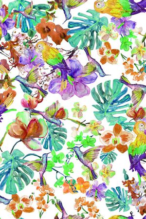 小鸟印花华亿平台图片