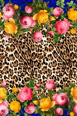 数码花卉印花华亿平台图片