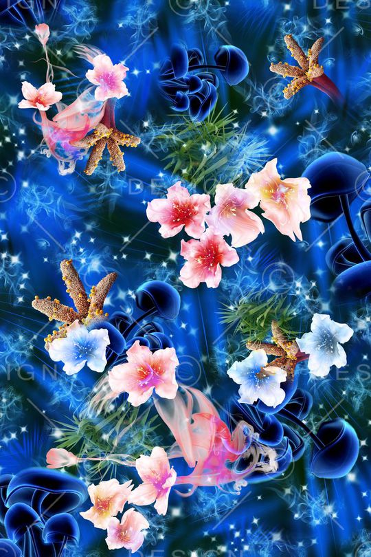 花卉印花华亿平台图片