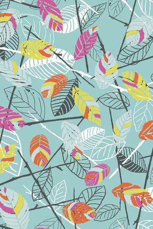 树叶印花华亿平台图片