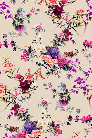 花卉印花华亿平台图片