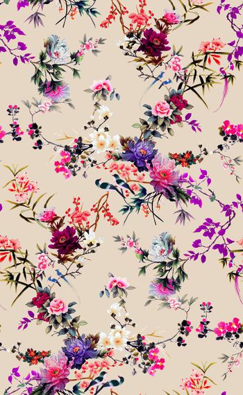 花卉印花华亿平台图片