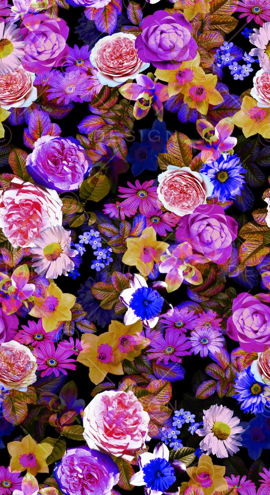 花卉印花华亿平台图片