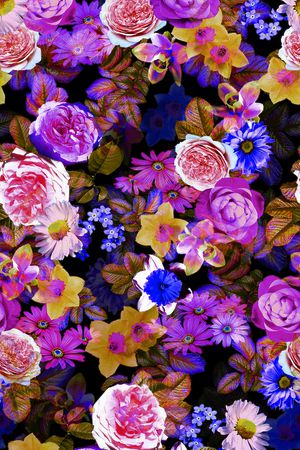 花卉印花华亿平台图片