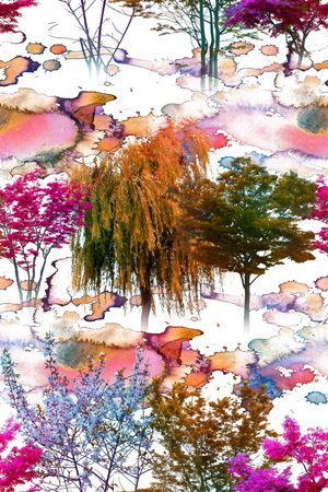 水彩印花华亿平台图片