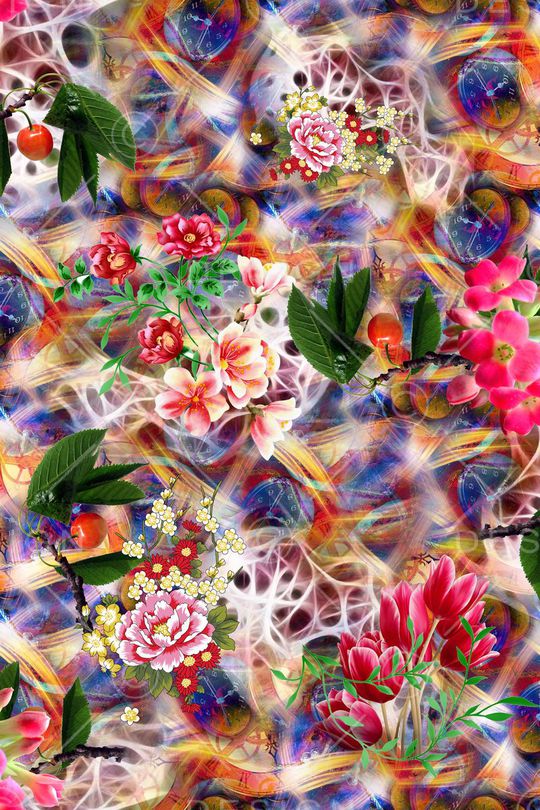 花卉印花华亿平台图片