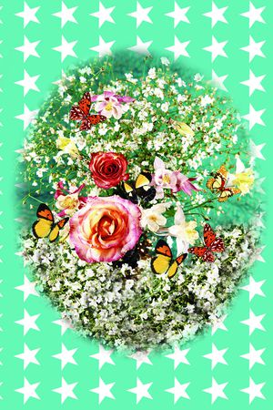 花卉印花华亿平台图片