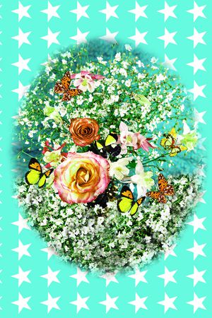 花卉印花华亿平台图片