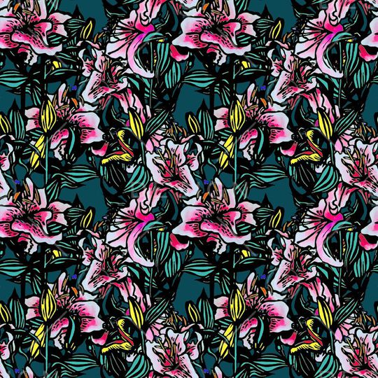 花卉印花华亿平台图片