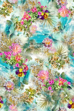 热带风印花华亿平台图片